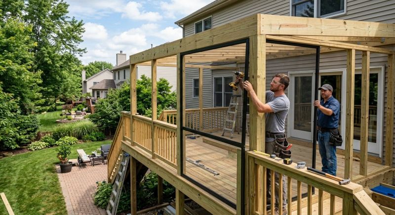 Enclosed Deck Installation in Dallas, TX
