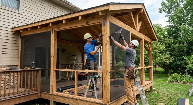 Enclosed Porch Construction in Dallas, TX