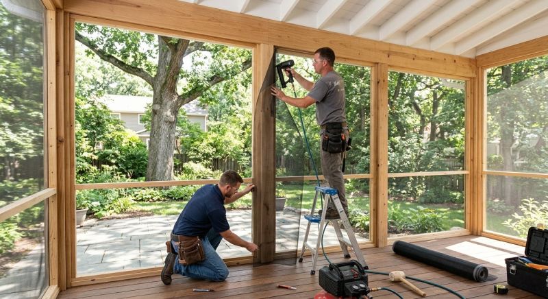 Porch Enclosure Installation in Austin, TX