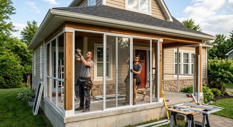 Porch Enclosure Installation in Austin, TX